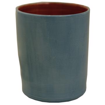 Alagoa Cup in turned earthenware, sky blue