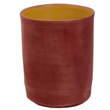 Alagoa Cup in turned earthenware, antic pink
