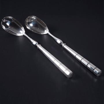 Large Reef serving set in silver plated