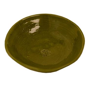 Frog Dish in earthenware, peridot green