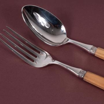 Kérylos Serving Set in boxwood, light yellow [2]