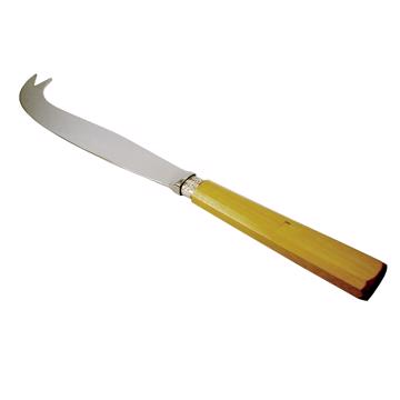 Couteau à Fromage Kérylos en bois de buis, jaune paille, dessert [3]