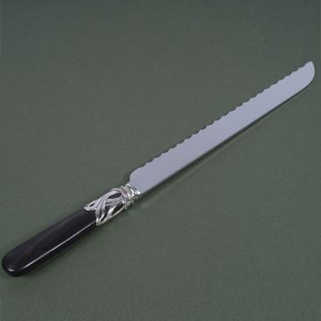 Couteau à pain Saba en argent et corne