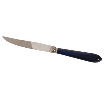 Tipo knife in resin and stainless steel, dark blue, steak knife