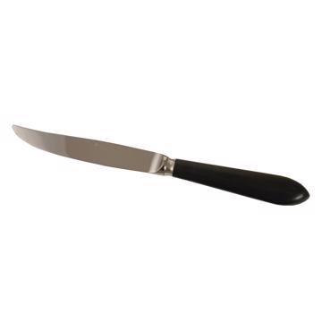 Tipo knife in resin and stainless steel, mat black, steak knife
