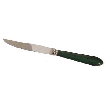 Tipo knife in resin and stainless steel, dark green, steak knife