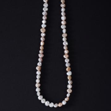 Lariat Adam et Ève en découpage et perles, blanc [5]