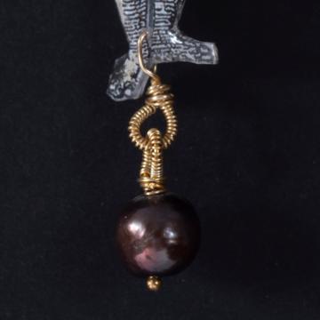 Lariat Adam et Ève en découpage et perles, noir [5]