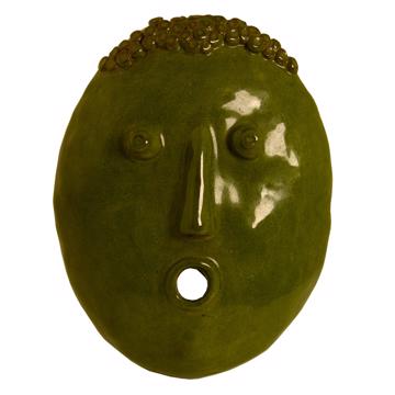 Masque de fontaine Couleur en faïence, vert péridot