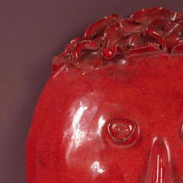 Masque de fontaine Couleur en faïence, rouge effet [2]
