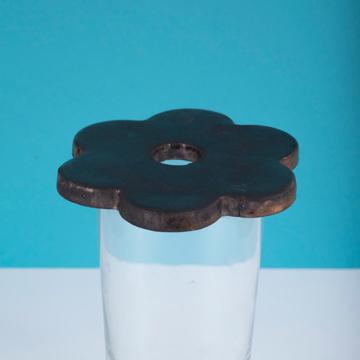 Mini pique-fleurs en faïence , bronze [3]