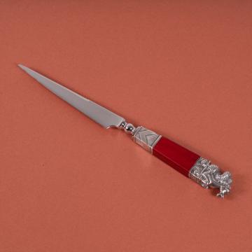 Coupe papier Neptune, rouge effet, lame coupante [1]