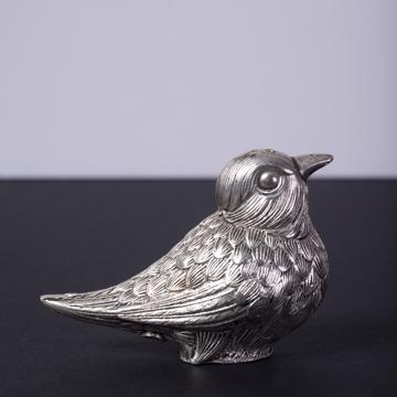 Bird salt and pepper shaker in silver or gold plated