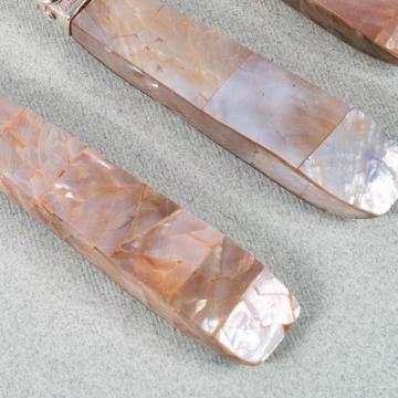 Cuillère Pacific en marqueterie de nacre, rose clair, café/thé [4]