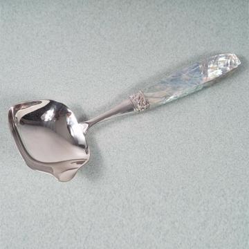 Pacific Cream ladle in mother of pearl inlaid