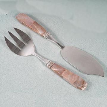 Pacific serving set in mother of pearl inlaid