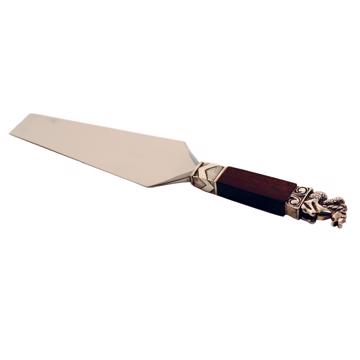 Pelle à tarte Neptune en stamina rouge, rouge foncé, bois de cocobolo [3]