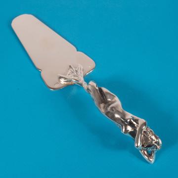Mermaid serving piece in silver plated