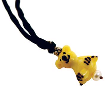 Pendentif Ours en verre filé, multicolore [2]