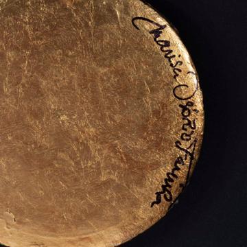 Pendentif Adam et Eve en découpage sur bois, multicolore [5]