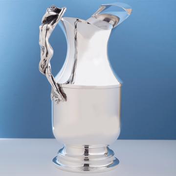Mermaid pitcher in silver plated