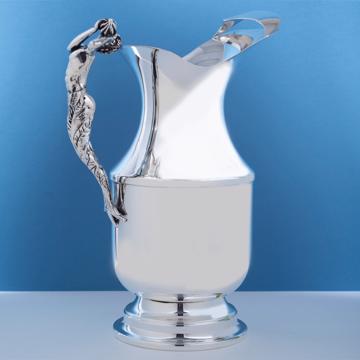 Triton pitcher in silver plated