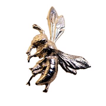 Pin's Abeille en cuivre argenté, argent [3]