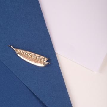 Bean pin's in silver or gold plated on Copper 