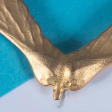 Helice Pin's silver or gold plated on Copper , mat gold [2]