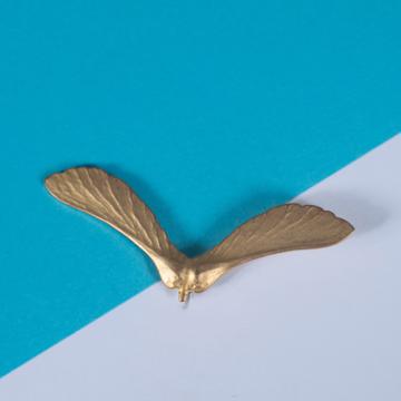 Helice Pin's silver or gold plated on Copper , mat gold [1]