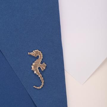 Seahorse Pin's silver or gold plated on Copper 