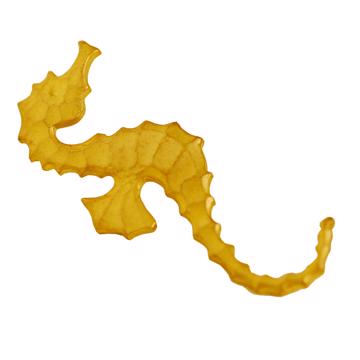 Pin's Hippocampe en cuivre argenté ou doré, or mat