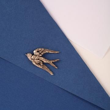 Swallow Pin's silver or gold plated on Copper 