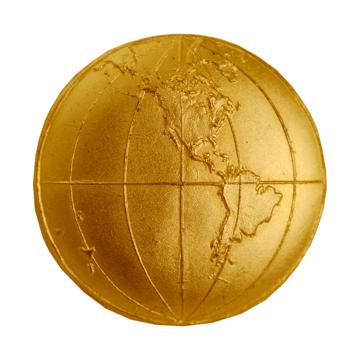 Pin's Planisphère en cuivre , or mat, verso [3]