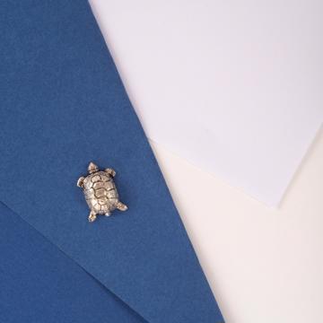 Tortoise Pin's silver or gold plated on Copper 