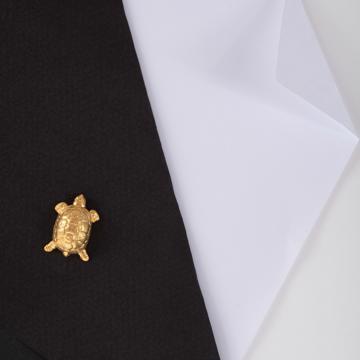 Tortoise Pin's silver or gold plated on Copper , mat gold [1]