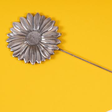 Décorations de Fleur en cuivre argenté, argent, marguerite [2]