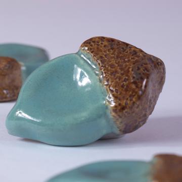 4 Porte Couteau Gland en Céramique, vert mer [4]
