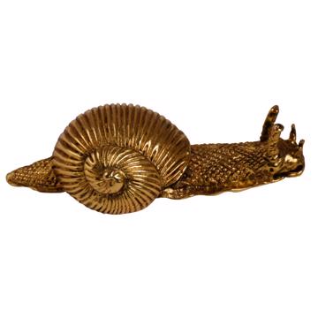 Snail knife rest in casted metal, gold