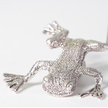 Porte couteau Grenouille en métal argenté ou doré, argent [2]