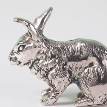 Porte couteau Lapin en métal argenté ou doré, argent [2]