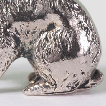 Porte couteau Lapin en métal argenté ou doré, argent [5]
