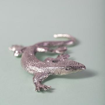 Lizard knife rest in silver or gold plated