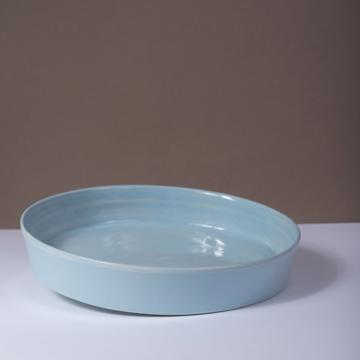 Plats Crato en faïence tournée, bleu clair, 18 cm diam. [1]