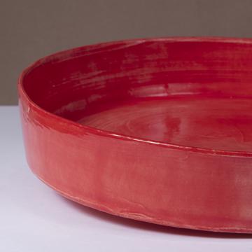 Plats Crato en faïence tournée, rouge, 18 cm diam. [2]