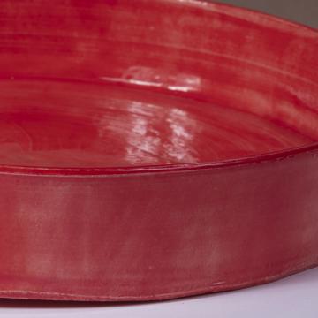 Plats Crato en faïence tournée, rouge, 18 cm diam. [4]