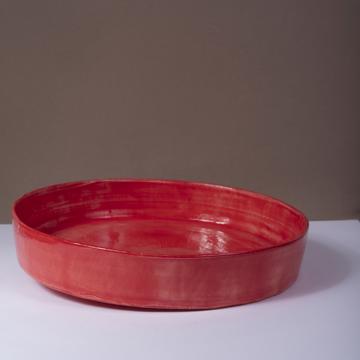 Plats Crato en faïence tournée, rouge, 18 cm diam. [1]