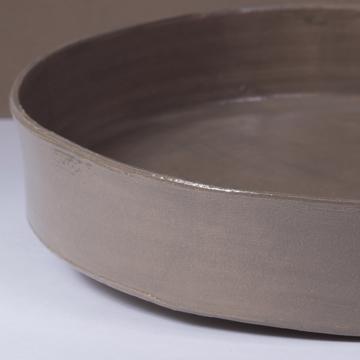 Plats Crato en faïence tournée, taupe, 18 cm diam. [2]