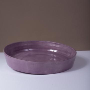 Crato dishes in turned Earthenware, purple, 18 cm diam. [1]