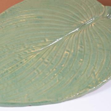 Plateau à Fromage Hosta en grès, vert mousse [2]